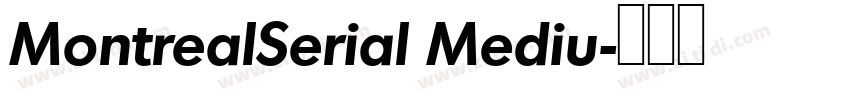 MontrealSerial Mediu字体转换